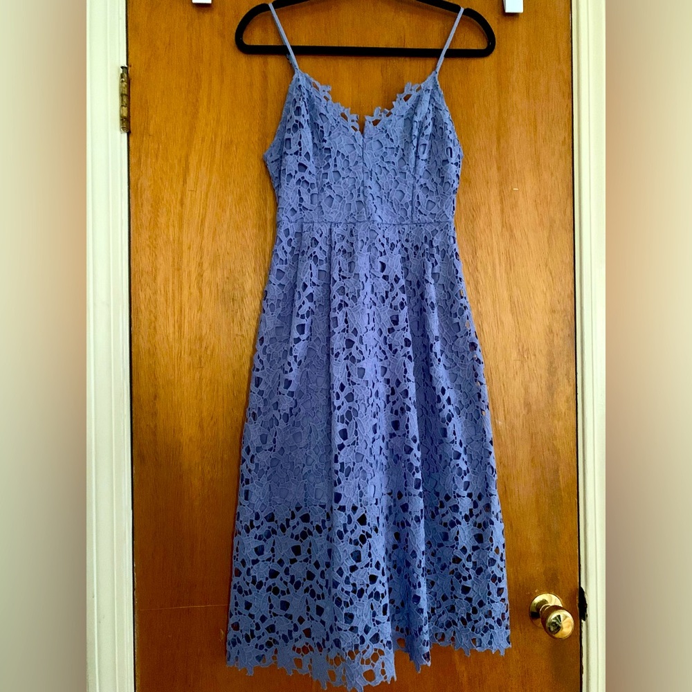Astr the Label lace midi dress in lavender